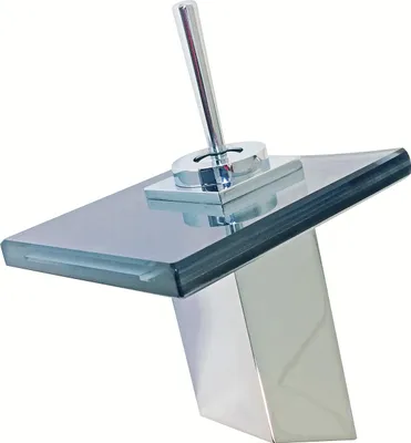 Produktbild von Waschtisch Armatur Schwallstrahl Wasserfall Badarmatur Messing verchromt