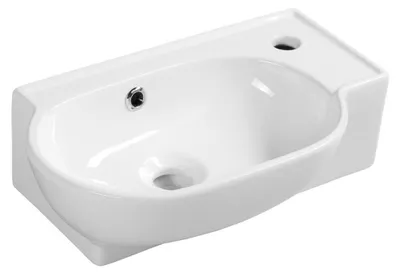 Produktbild von YUMO Keramik-Eckwaschbecken 45x28cm, Weiß