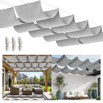 Immagine prodotto di Tenda da sole regolabile - Retrattile - Protezione dall'ombra - Resistente ai raggi UV - Tessuto per tende da sole avvolgibile - 1 x 3 metri - Protezione solare