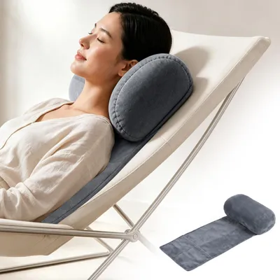Zdjęcie produktu dla Omgoods - Ergonomiczna poduszka pod głowę do leżaka z antypoślizgową podstawą