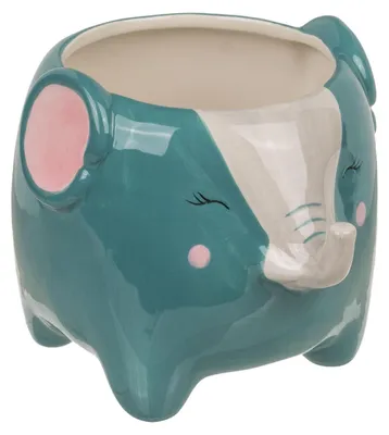Produktbild von Keramik Übertopf Tierform, Elefant Blumentopf