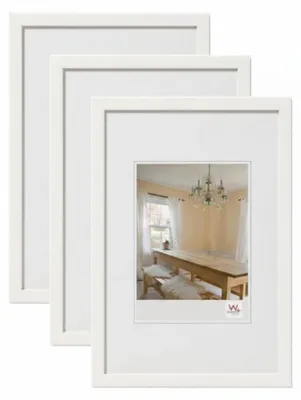 Fotolijsten-Set, 3er-Pack, Holz, 29,7 x 42 cm, Poolweiß
