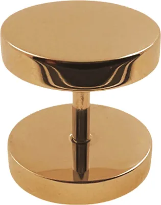 Produktbild von Fake Plug Ohrstecker 316L Chirurgenstahl in verschiedenen Farben und Größen Größe - 10 mm Farbe - Gelbgoldfarben