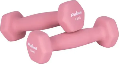 Obrázok produktu pre Rebel RBA-2330-0.5 Lité neoprénové činky 2×0,5 kg, ružové