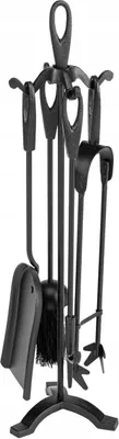 Produktbild von Kamingarnitur Kaminbesteck Kaminzubehör Kaminwerkzeug 5 tlg. Kaminset Schwarz
