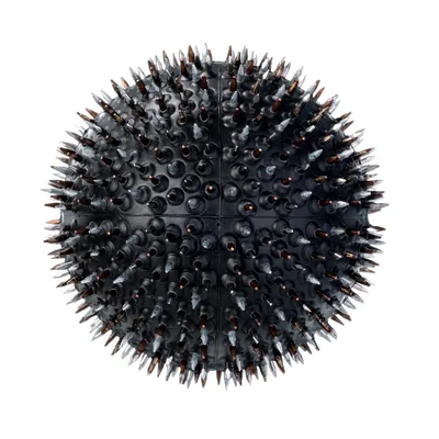 Produktbild von Dr. Lyapko Massageball 4,0 Ag Schwarz – Original Nadelball für Akupressur, Muskelentspannung, Sportmassage, Triggerpunkte, Igelball mit Nadeln