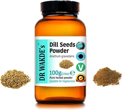 Produktbild von DR WAKDE'S Dill Samen Pulver (Anethum graveolens) - 100 g (3,5 Unzen) | Rein, Raw & Getrocknetes Pulver | Ayurveda-Kräuter | Vegan | Nichts hinzugefüg