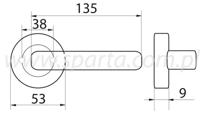 Produktbild von GAMET FRANCO DH37-26J-G7 Türdrücker mit runder Rosette, gebürstetes Nickel