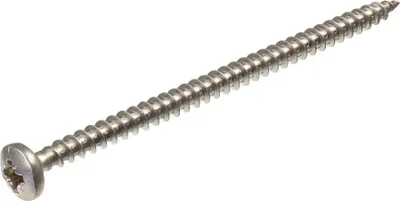 Produktbild von SECCARO Spanplattenschraube Halbrundkopf 6 x 120 mm, Edelstahl V2A VA A2, Holzschraube mit Vollgewinde, Kreuzschlitz / PZ, 50 Stück