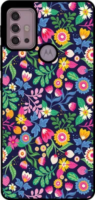 Produktbild von Smartphonica Handytasche Passend für Motorola Moto G20 / G30 mit Blumendruck - TPU Rückendeckung Fall Blumendesign