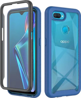 Image de OPPO A12 / A12s Case, Hybrid Transparent Back Cover, Rugged TPU Bumper, Shockproof Case for OPPO A12 / A12s Navy Blue