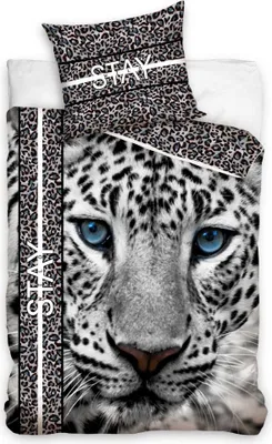 Produktbild von Dreamee Bettbezug Schneegepard 140 X 200 cm - 70 x 90 cm - Baumwolle