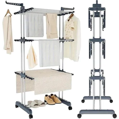 Immagine prodotto di Porta abiti, impermeabile, design salvaspazio, GRIGIO