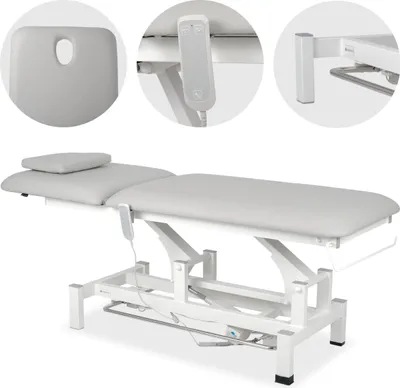 Produktbild von Habys Fortis 2 | Elektrische Behandlungsliege Therapieliege Massageliege | 2-Segmente | Handfernbedienung Steuerrahmen | 182 x 68 cm