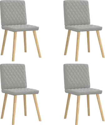 Image de Chaises à manger lot de 4 gris nuage tissu