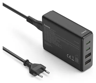 Produktbild von Hama Ladestation 4-fach, 65W, GaN