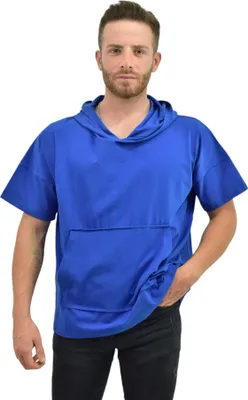 Produktbild von Oversize T Shirt Kurzarm mit Kapuzze Hoodie Royyen 333 – BLAU / STD