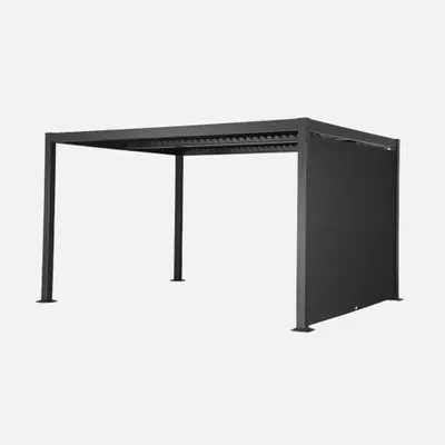 Produktbild von sweeek - Pergola mit Lamellendach Palace 3x4m mit Vordach 3m - Anthrazit