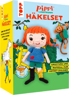 Produktbild von Pippi Langstrumpf - Das offizielle Häkelset zum 80. Geburtstag