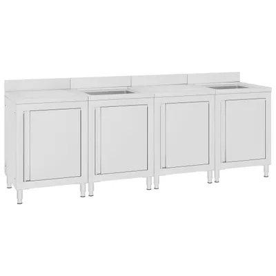 Produktbild von vidaXL Gastro-Spülenunterschrank 240x60x96 cm Edelstahl