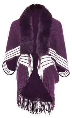 Produktbild von AODA damen poncho - flieder, M