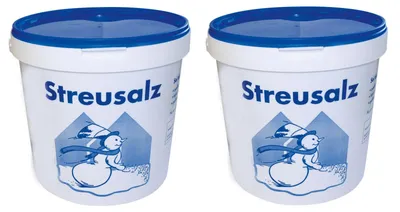 Image de 2x 10kg sel d'épandage en seau sel de déneigement sel routier sel de déneigement sel gemme