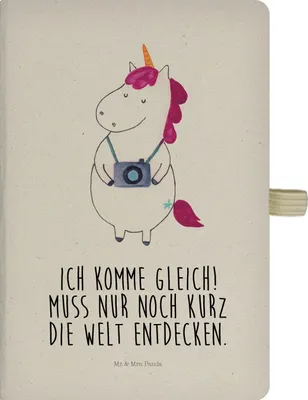 Produktbild von Mr. & Mrs. Panda Kladde Einhorn Fotograf - Transparent - Geschenk, Kamera, Skizzenbuch, Urlaub, Unicorn, Reisetagebuch, notizbuch, Tourist, Einhörner, Tagebuch, Journal