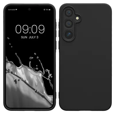 Produktbild von kwmobile Handyhülle für Samsung Galaxy A55 5G Hülle - weiches Handy Silikon Case - Schutzhülle Cover - Schwarz