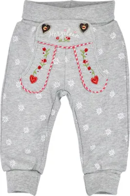 Produktbild von BONDI Baby Kinder Laufhose Jogginghose "Herzilein" 86563 | Grey-Melange Größe: 80