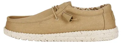 Zdjęcie produktu dla HEYDUDE Wally Canvas – męskie buty typu slip-on – styl mokasynów, kolor beżowy, rozmiar 48