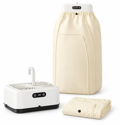 Produktbild von Mini Wäschetrockner, tragbarer Trockner für Kleidung, Bettwäsche und Schuhe, PTC-Heizung 600 W, LED-Anzeige, faltbares Design