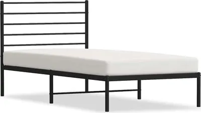 Obrázek produktu pro vidaXL Postel s čelem kovová černá 90x190 cm