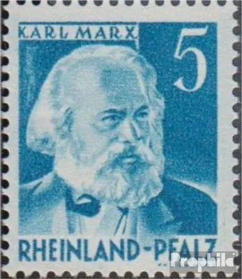 Produktbild von Briefmarken Franz. Zone-Rheinland Pfalz 1948 Mi 34I Type I, K von Karl mit Häkchen postfrisch Ansichten