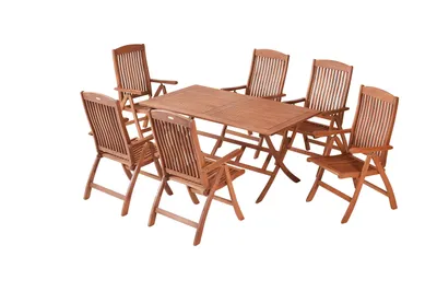 Obrázek produktu pro Zahradní nábytek Merxx Maracaibo 7dílný 160 x 90 cm 6x 25214-011, 1x 25204-011