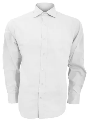 Produktbild von Kustom Kit Superior Oxford Herren Hemd, Langarm FK415 (Kragenweite 44) (Weiß)