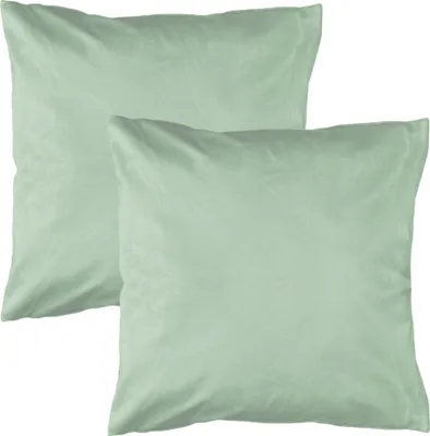 Produktbild von Doppelpack Kissenhüllen 40cm x 40cm Samt Kissenbezug Kissenbezüge Sofakissen Hülle Dekokissen Bezüge Wohnzimmer 2 Stück Antikgrün