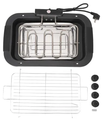 Zdjęcie produktu dla Elektryczny grill stołowy, przenośny, nieprzywierający, bezdymny, do użytku w pomieszczeniach, na przyjęcia i dla rodziny