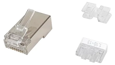 Obrázok produktu pre Equip 121147, RJ-45, Saténová oceľ, Priehľadná, Samec, Priamy, Cat6a, Zlato
