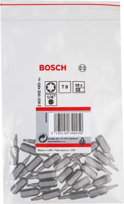 Produktbild von Schrauberbit Extra-Hart T8, 25 mm, 25er-Pack
