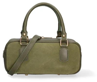 Immagine prodotto di Borsa a mano da donna, in pelle scamosciata, con zip, prodotta in Italia, marca Gave, collezione Lux