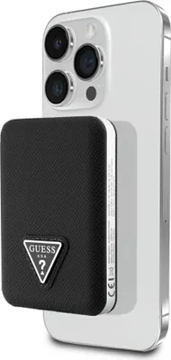 Zdjęcie produktu dla Powerbank Guess Grained Triangle 5000mAh 15W USB-C czarny