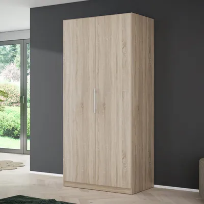 Productafbeelding van FORTE CADIXO Kledingkast 100, moderne kast met 2 draaideuren en een legplank