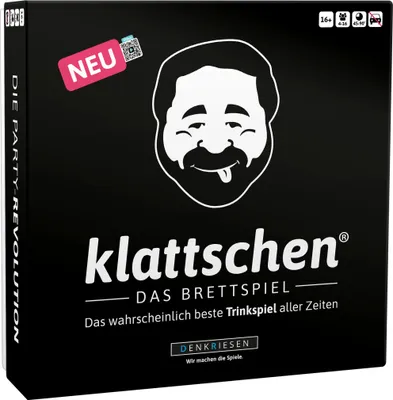Produktbild von klattschen® - Trinkspiel - DAS BRETTSPIEL - Das wahrscheinlich beste Trinkspiel aller Zeiten