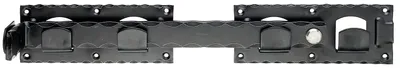 Obrázek produktu pro Dvojitá závora Alberts s kladívkovým povrchem černá 423 x 70 mm