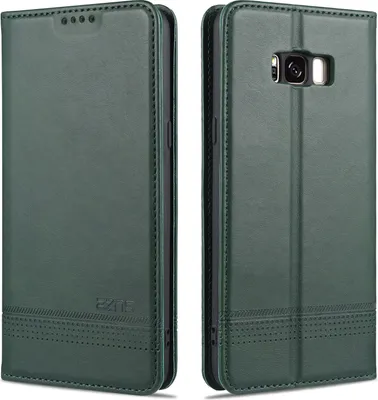 Obrázek produktu pro Samsung S8 Pouzdro, Peněženka s Magnetickým Uzávěrem a Stojánkem, Kožené Flip Pouzdro pro Samsung Galaxy S8 zelené