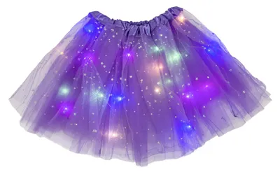 Zdjęcie produktu dla Glow Princess Spódniczka LED świecąca tiulowa dla dziewczynki fioletowa 2–8 lat bal przebierańców