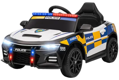 Produktbild von AIYAPLAY 12V Kinder Elektroauto Polizei Polizeiauto mit Fernbedienung Sirene