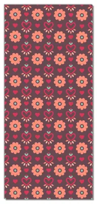 Produktbild von Wallario selbstklebende Türtapete 93 x 205 cm mit Schutzlaminat - Muster mit Blumen und Herzen