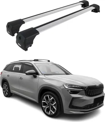 Produktbild von Dachträger Gepäckträger für Skoda Kodiaq / Superb 2024-2025 Silber Aluminium 2x