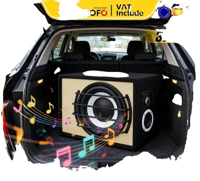 Immagine prodotto di Sistema subwoofer, potenza di picco 3800 W, potenza nominale 200 W, impedenza 4 ohm, sensibilità 90 dB, gamma di frequenza 50 Hz - 250 Hz